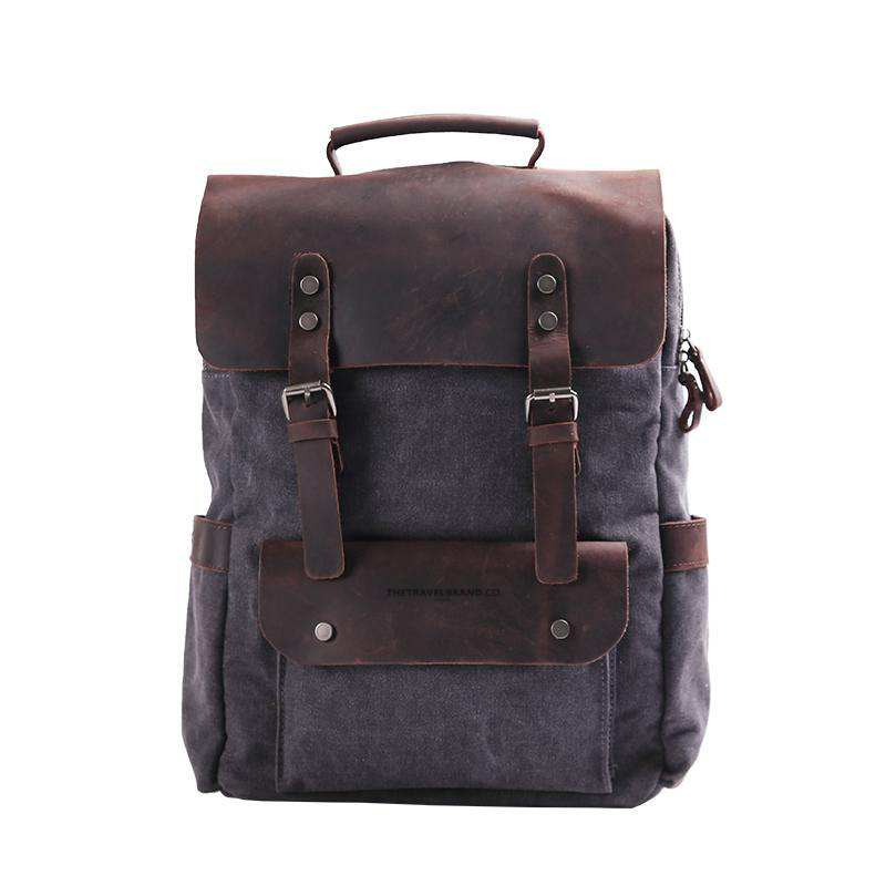FERN Genuine Leather and Canvas Backpack - THETRAVELBRAND.co | CANADA