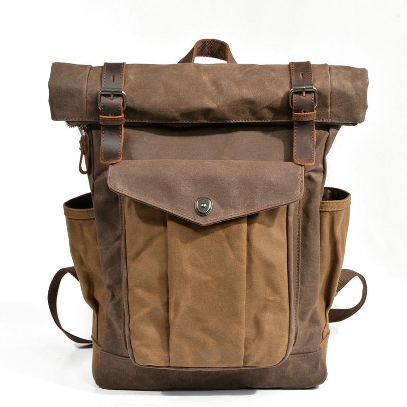 ISLA Genuine Leather and Canvas Backpack - THETRAVELBRAND.co | CANADA
