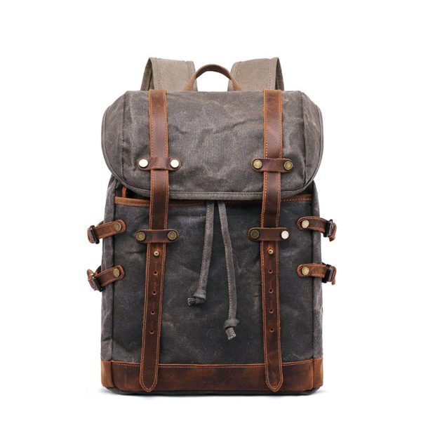 HALO Genuine Leather and Canvas Backpack - THETRAVELBRAND.co | CANADA