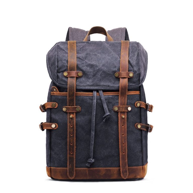 HALO Genuine Leather and Canvas Backpack - THETRAVELBRAND.co | CANADA