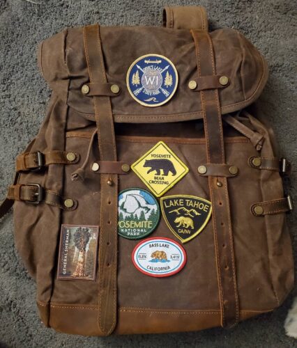 HALO Genuine Leather and Canvas Backpack photo review